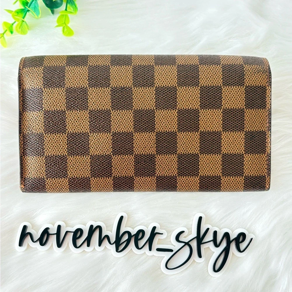 Louis‎ Vuitton Damier Ebene Sarah Wallet